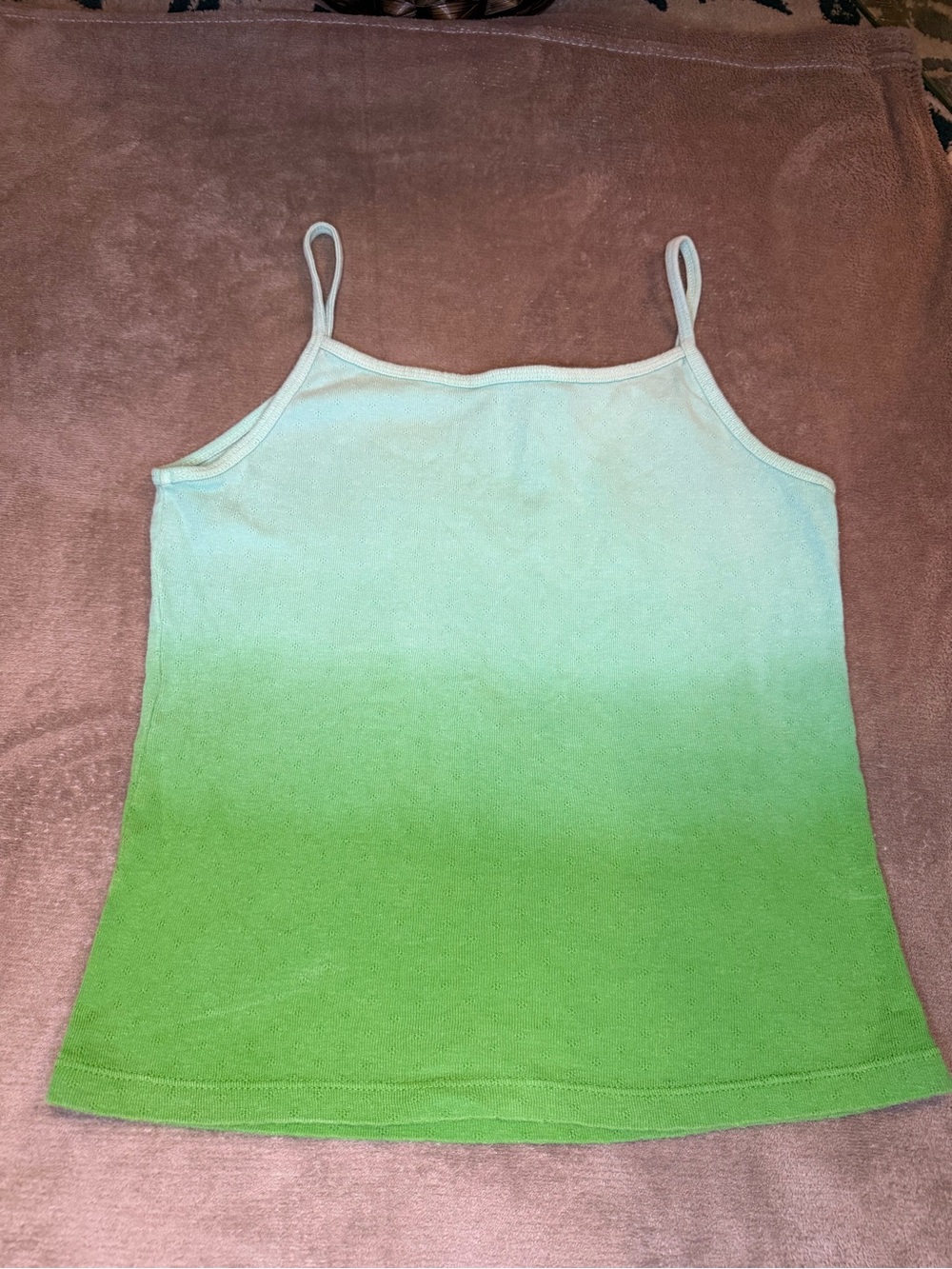 VTG Abercrombie & Fitch Ombre Green Cami Tank Top S - Picture 9 of 9
